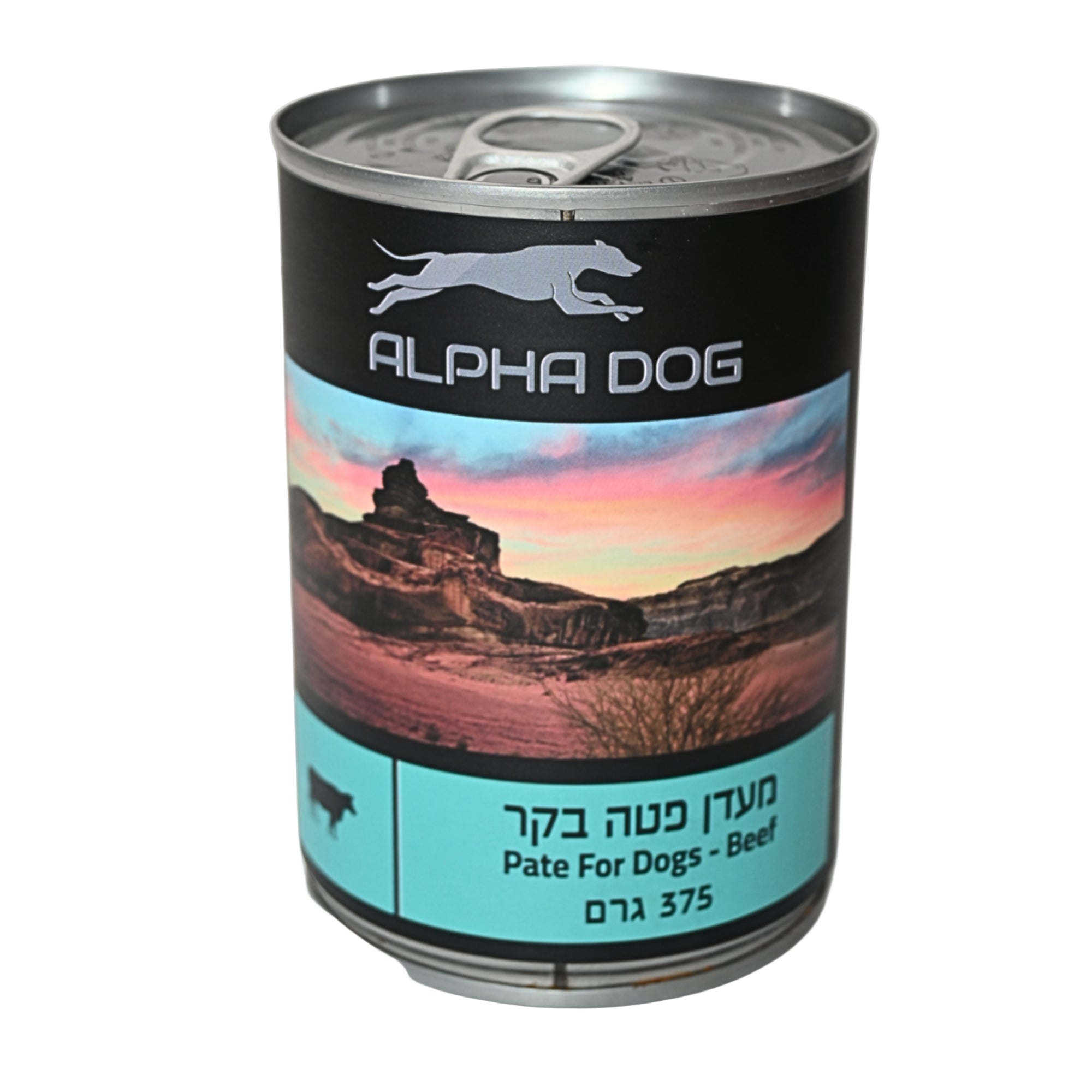 מזון כלבים רטוב אלפא דוג פטה - בקר - 375 גרם