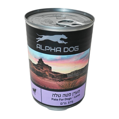 מזון כלבים רטוב אלפא דוג פטה - טלה - 375 גרם
