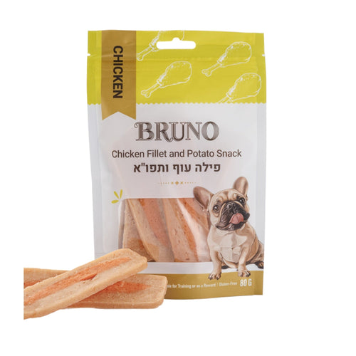 חטיף כלבים ברונו פילה עוף ותפוח אדמה 80 גרם