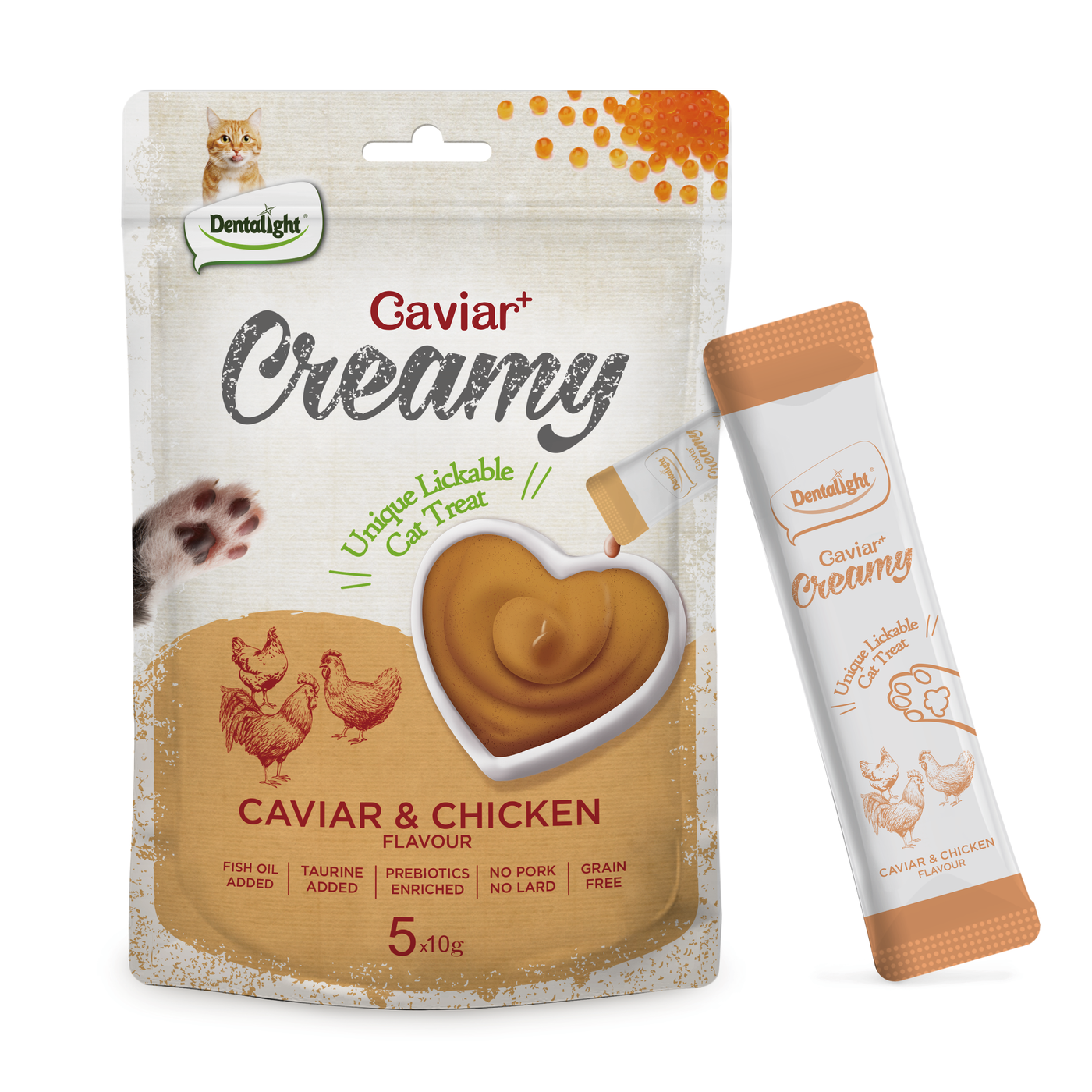 Dentalight Caviar Creamy Chicken Flavour x5pcs 50g - SKU 11445