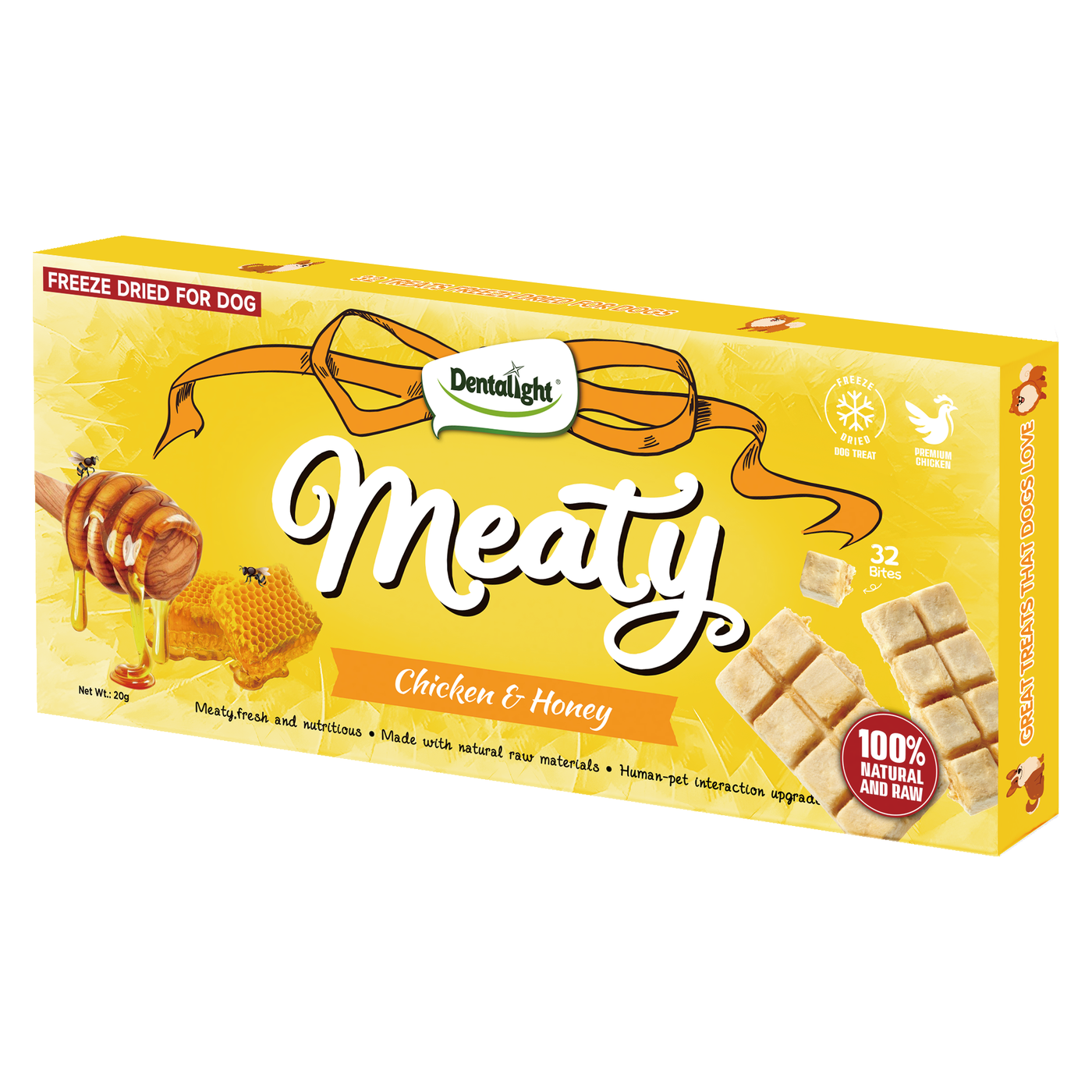 Dentalight Freeze Dried Meaty Bites with Chicken & Honey - SKU 14095