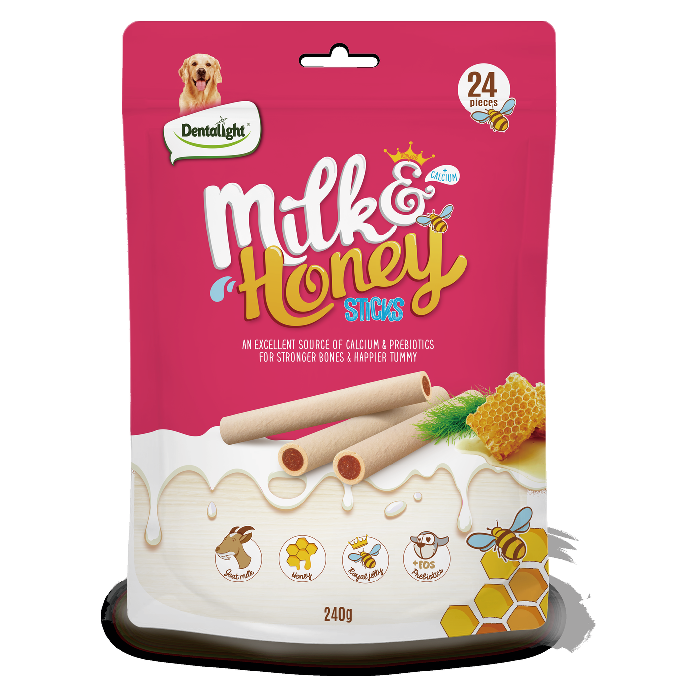 Dentalight Milk & Honey Sticks 24 pcs / 240 g