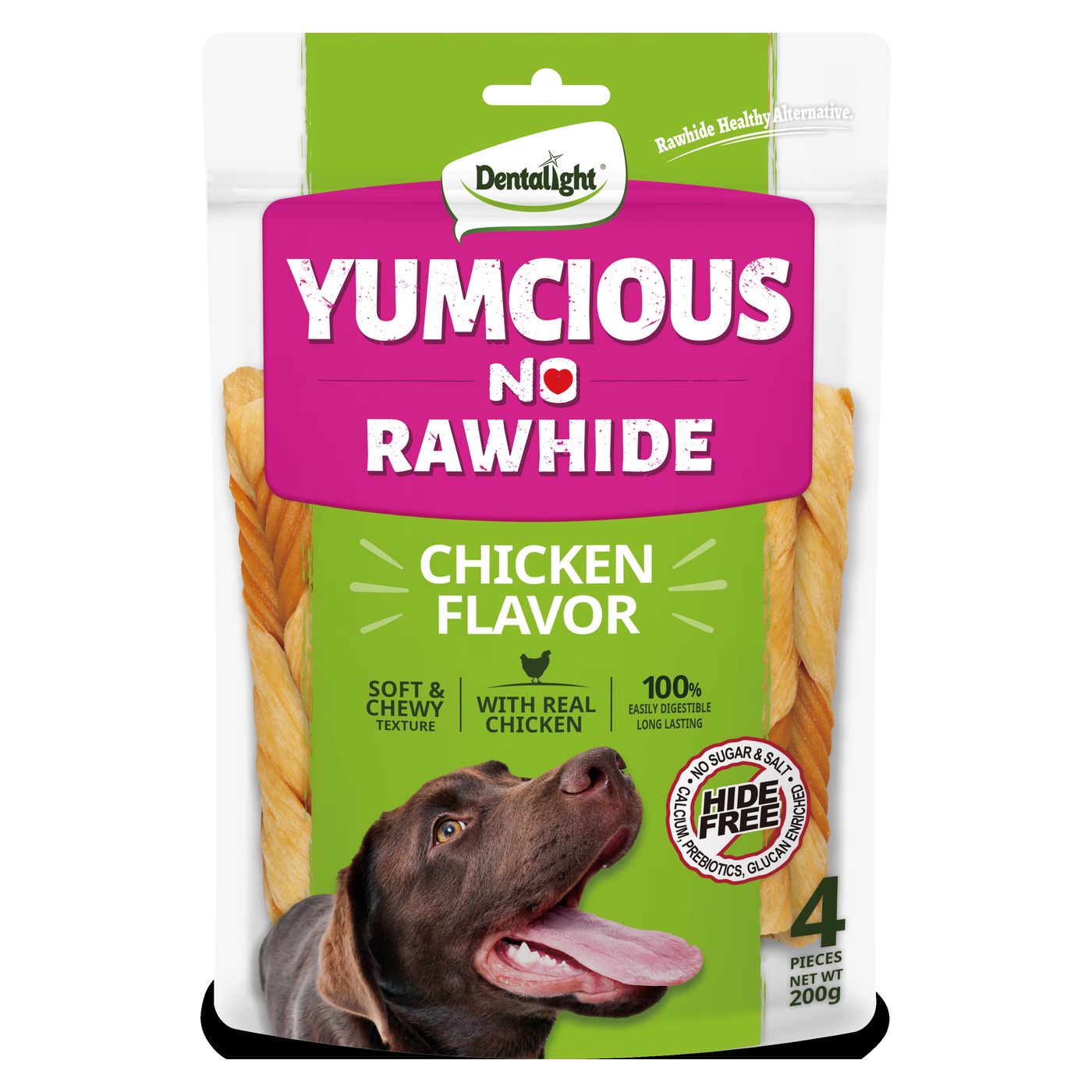 Dentalight Yumcious no rawhide STICK chicken Flavour - SKU 12862
