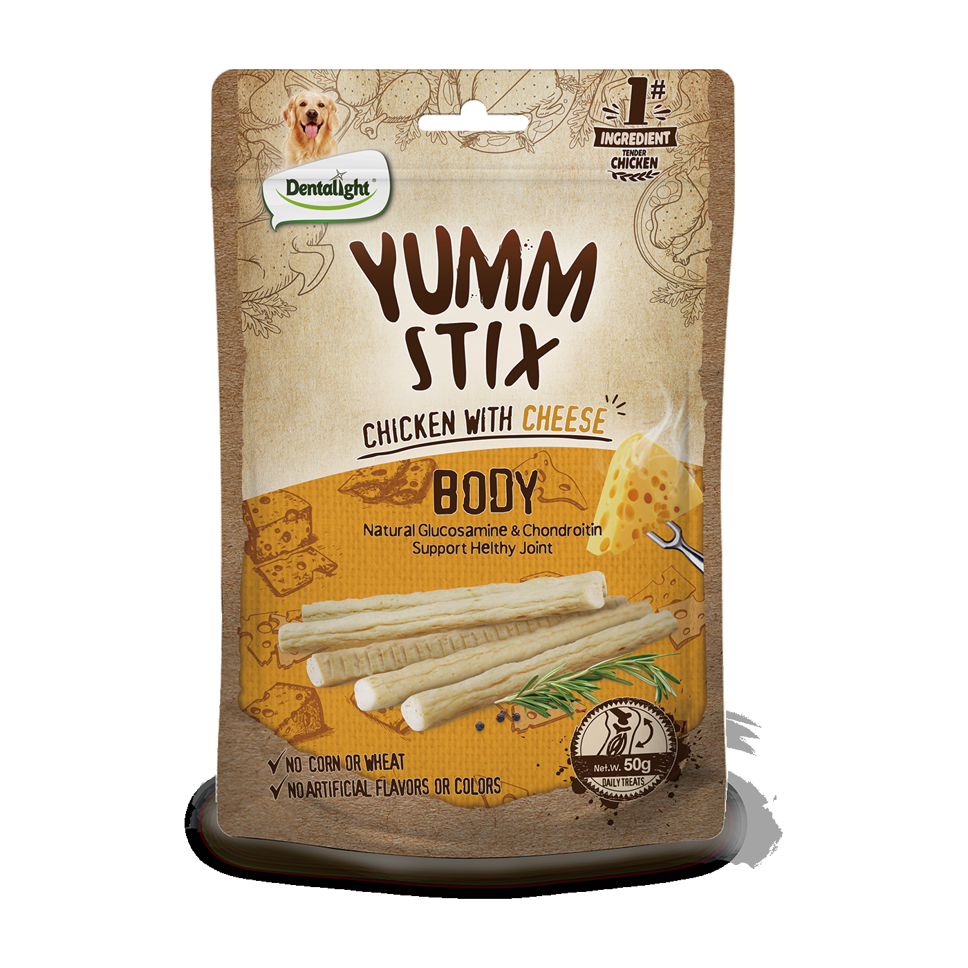 Dentalight Yumm stix chicken with Cheese- Body - SKU 10851